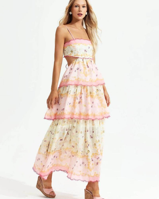 Elliana | Tiered Floral Summer Maxi Dress