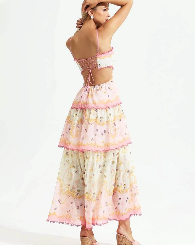 Elliana | Tiered Floral Summer Maxi Dress