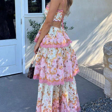 Elliana | Tiered Floral Summer Maxi Dress