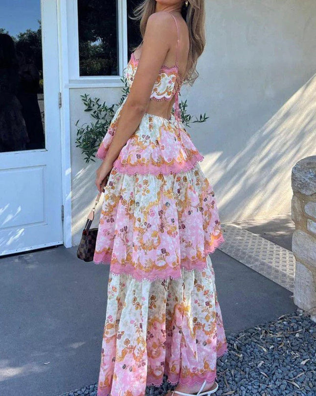 Elliana | Tiered Floral Summer Maxi Dress