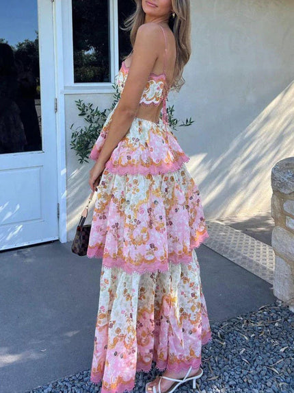 Elliana | Tiered Floral Summer Maxi Dress