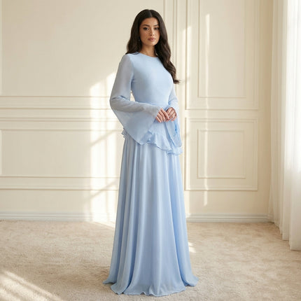 Elowyn | Graceful Elegance Women's Long Sleeve Maxi Dress