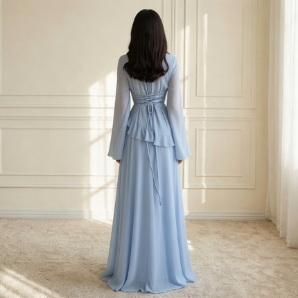 Elowyn | Graceful Elegance Women's Long Sleeve Maxi Dress