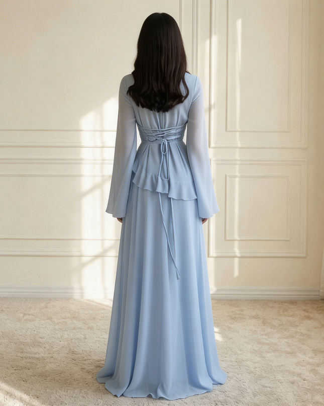 Elowyn | Graceful Elegance Women's Long Sleeve Maxi Dress