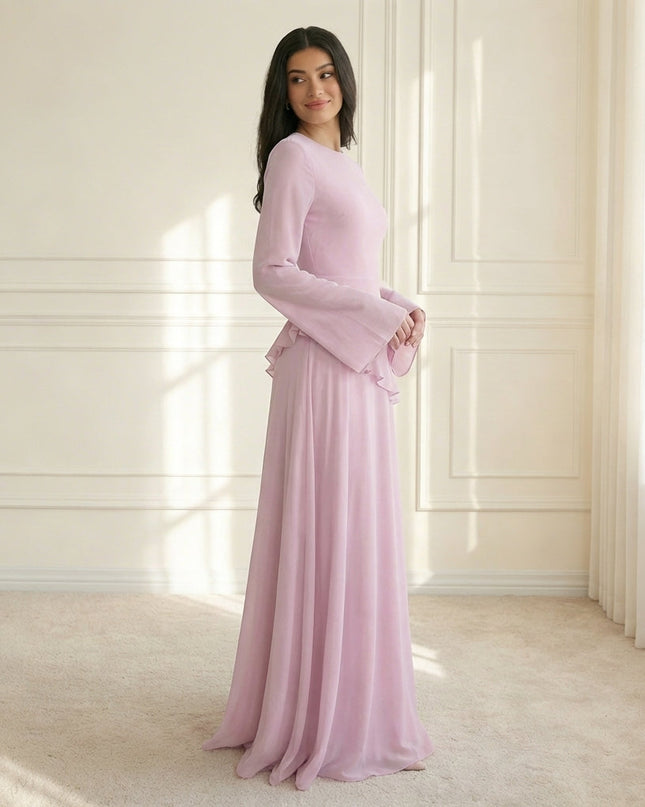 Elowyn | Graceful Elegance Women's Long Sleeve Maxi Dress