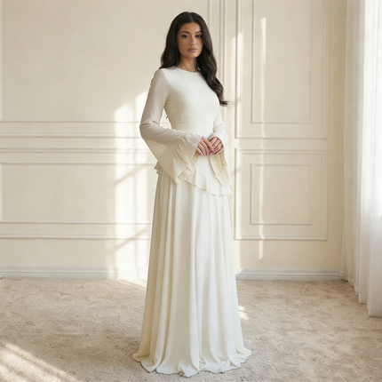 Elowyn | Graceful Elegance Women's Long Sleeve Maxi Dress