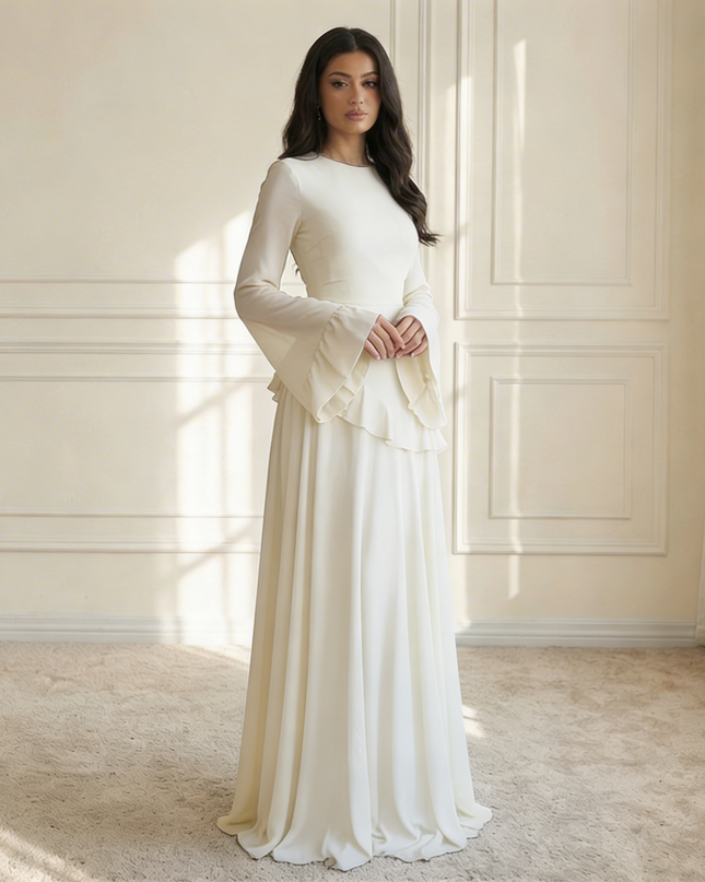 Elowyn | Graceful Elegance Women's Long Sleeve Maxi Dress