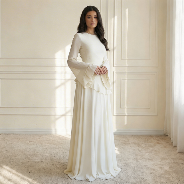Elowyn | Graceful Elegance Women's Long Sleeve Maxi Dress