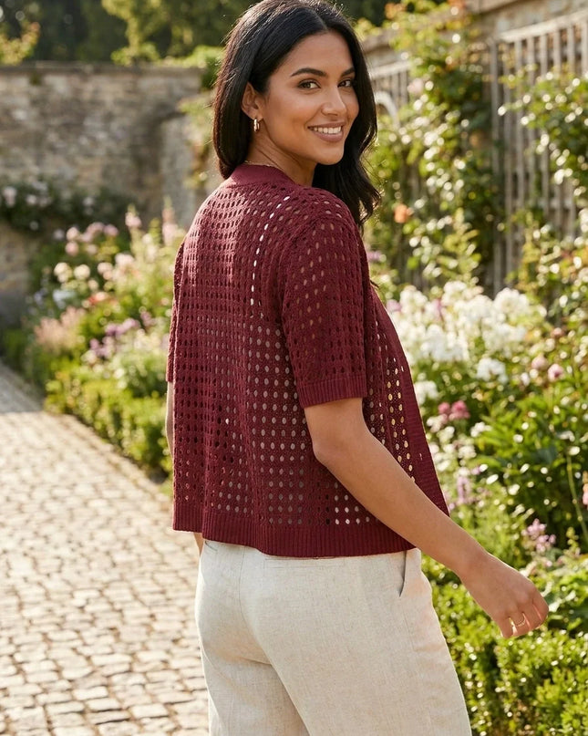 Elysienne | Breezy Comfort Short Sleeve Cardigan