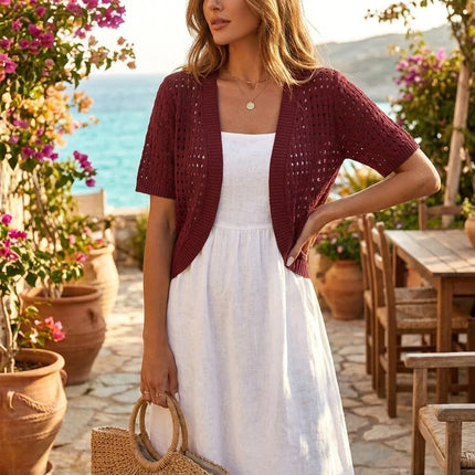 Elysienne | Breezy Comfort Short Sleeve Cardigan