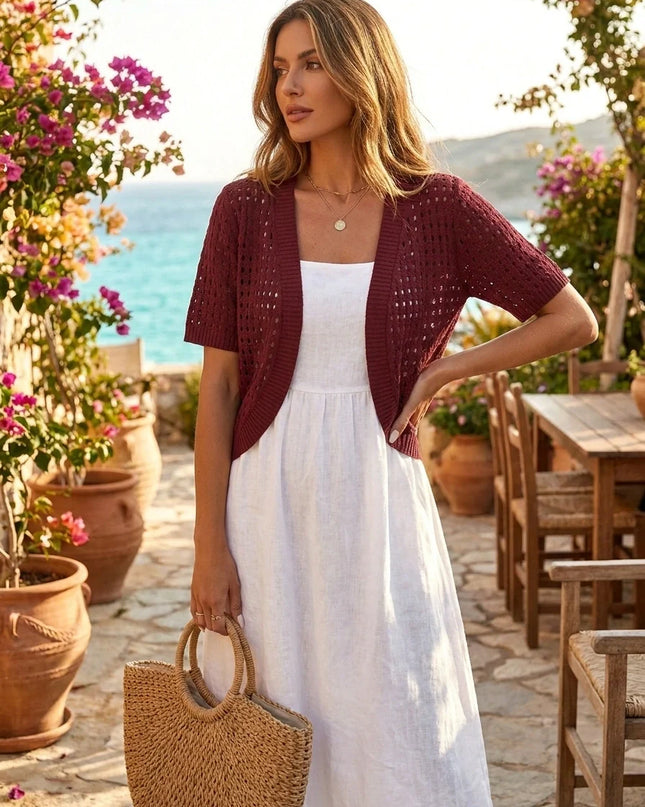 Elysienne | Breezy Comfort Short Sleeve Cardigan