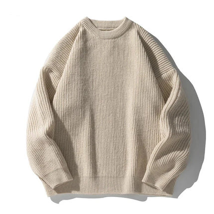 Ethan | Men's Crewneck Knit Sweater Ribbed Long Sleeve Casual