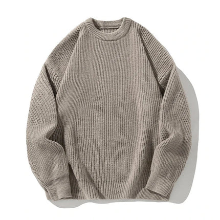 Ethan | Men's Crewneck Knit Sweater Ribbed Long Sleeve Casual