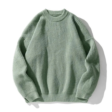 Ethan | Men's Crewneck Knit Sweater Ribbed Long Sleeve Casual