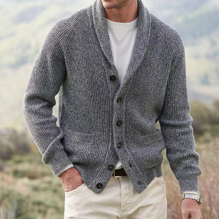 Ethan | Men's Shawl Collar Button Cardigan