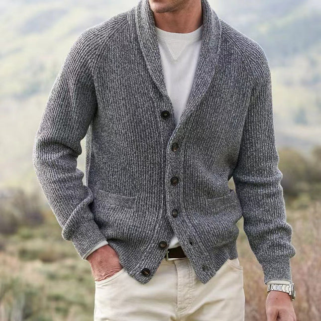 Ethan | Men's Shawl Collar Button Cardigan