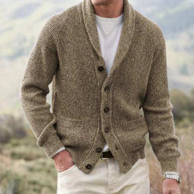Ethan | Men's Shawl Collar Button Cardigan