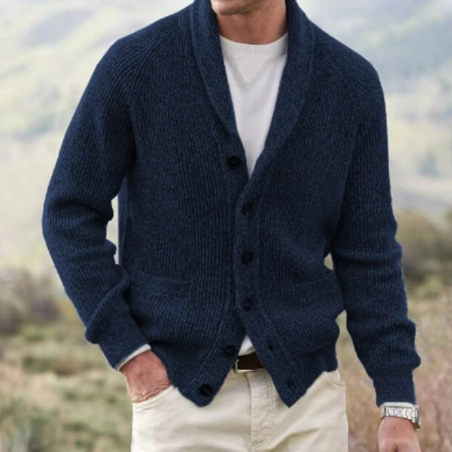 Ethan | Men's Shawl Collar Button Cardigan