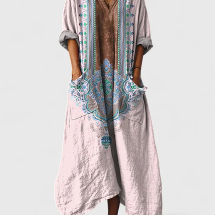 Eulalie | Printed Pocket Boho Maxi Dress
