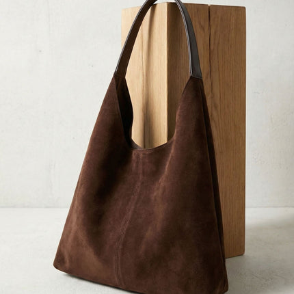 Evadne | Women's Vegan Suede Hobo Bag – Soft Tote
