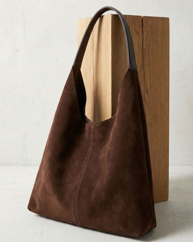 Evadne | Women's Vegan Suede Hobo Bag – Soft Tote