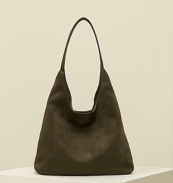 Evadne | Women's Vegan Suede Hobo Bag – Soft Tote