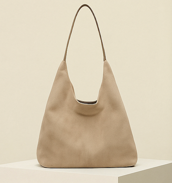 Evadne | Women's Vegan Suede Hobo Bag – Soft Tote