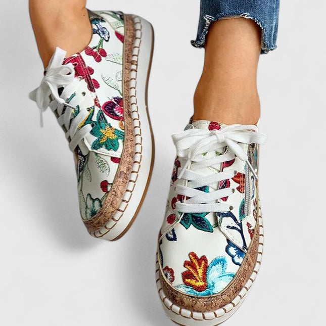 Fiora | Floral Print Platform Sneakers