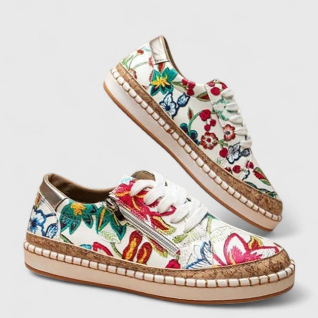 Fiora | Floral Print Platform Sneakers
