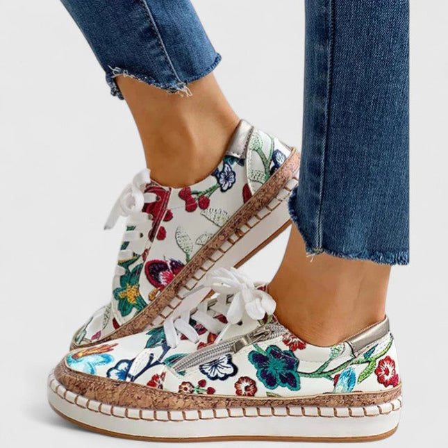 Fiora | Floral Print Platform Sneakers