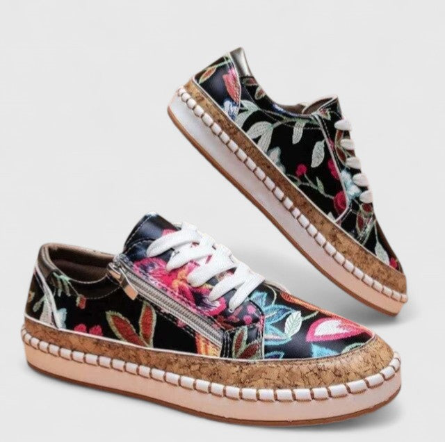 Fiora | Floral Print Platform Sneakers