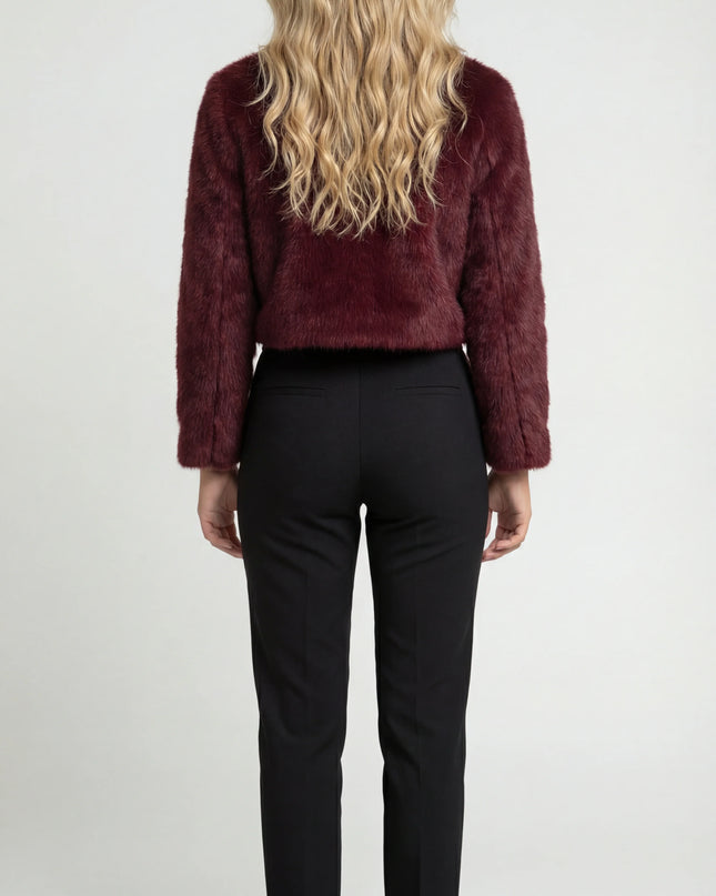 Fleur | Women's Faux Fur Cropped Jacket