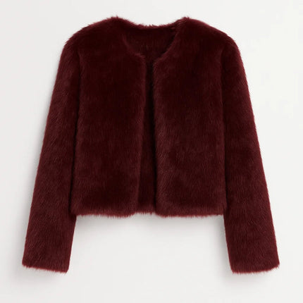 Fleur | Women's Faux Fur Cropped Jacket