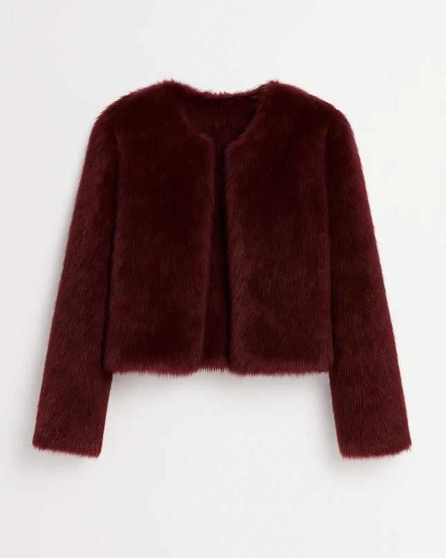 Fleur | Women's Faux Fur Cropped Jacket