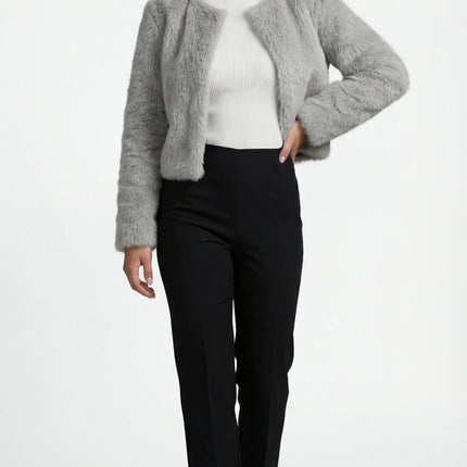 Fleur | Women's Faux Fur Cropped Jacket