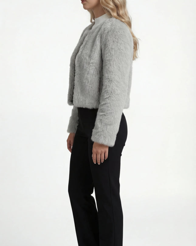 Fleur | Women's Faux Fur Cropped Jacket