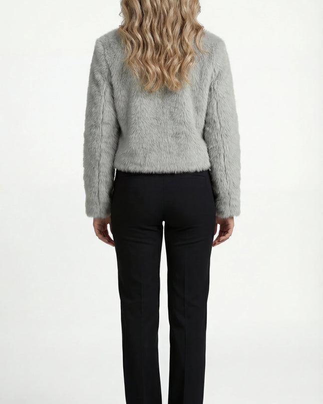 Fleur | Women's Faux Fur Cropped Jacket