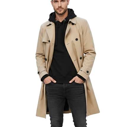 Gian | Men's Double-Breasted Trench Coat