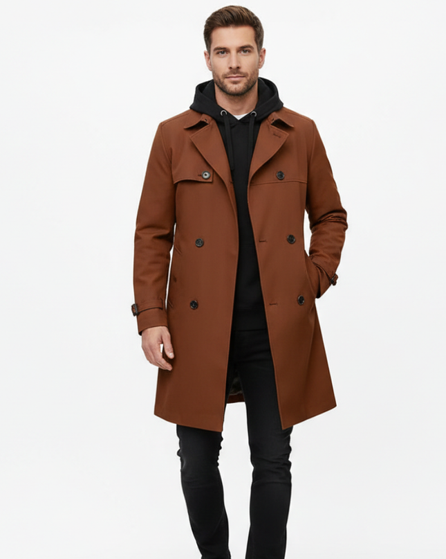 Gian | Men's Double-Breasted Trench Coat