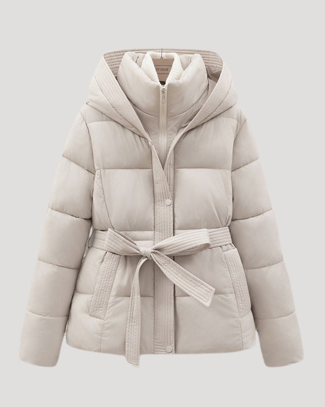 Hadley | Women's Puffer Jacket Hooded Belted Winter