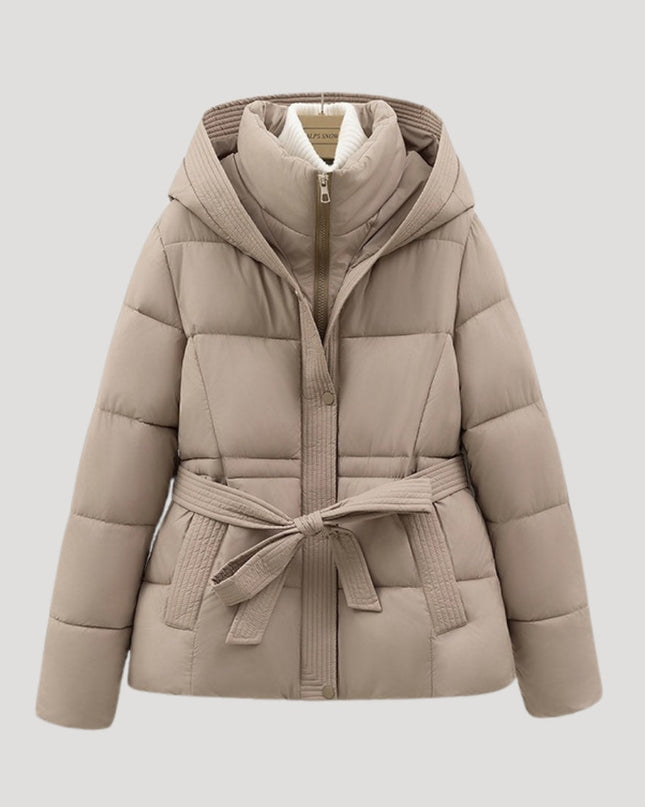 Hadley | Women's Puffer Jacket Hooded Belted Winter