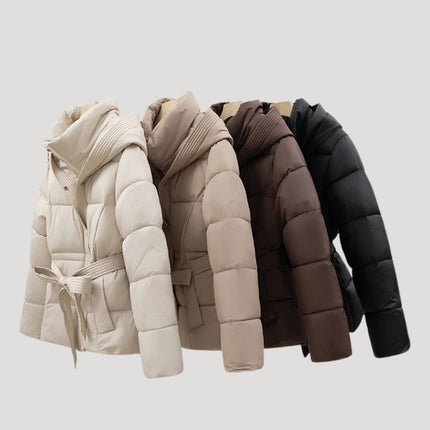 Hadley | Women's Puffer Jacket Hooded Belted Winter