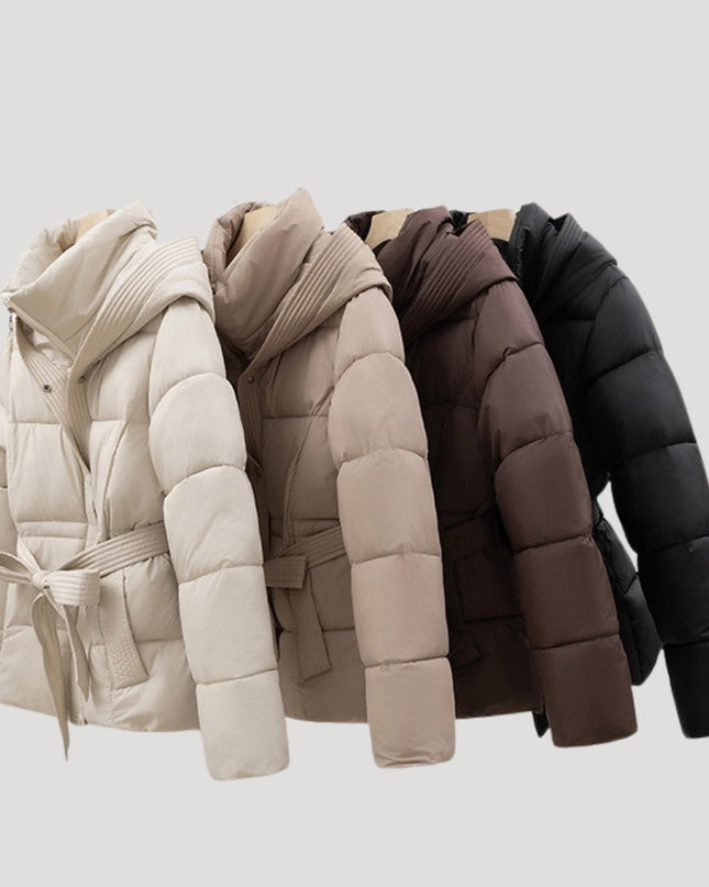 Hadley | Women's Puffer Jacket Hooded Belted Winter