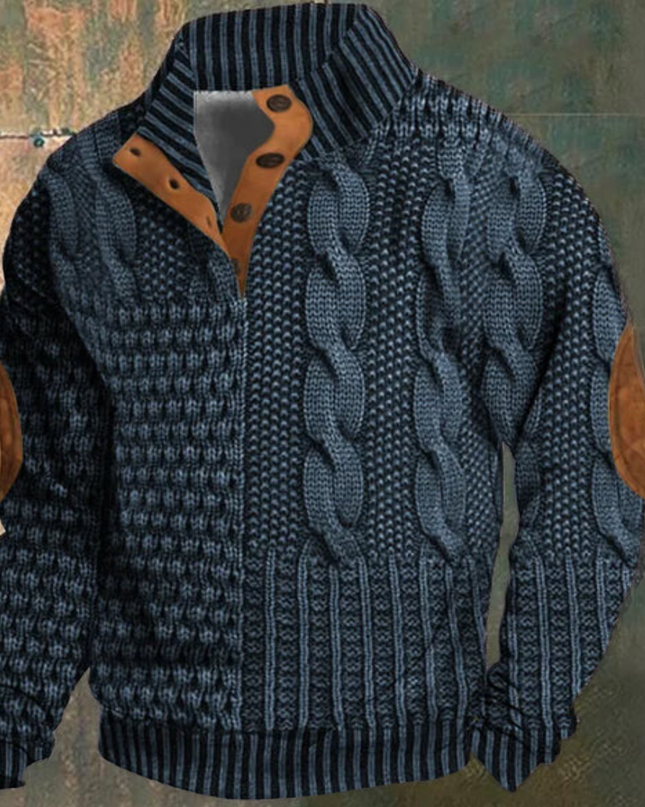 Halvoric | Rugged Comfort Men's Cable Knit Sweater