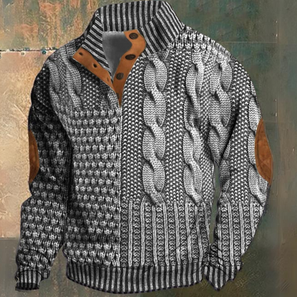 Halvoric | Rugged Comfort Men's Cable Knit Sweater