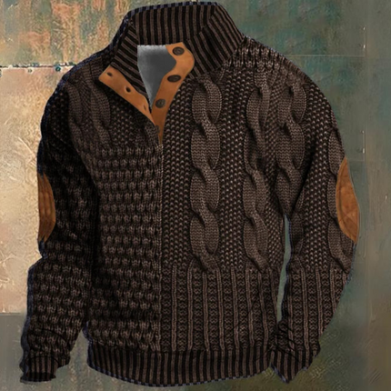 Halvoric | Rugged Comfort Men's Cable Knit Sweater