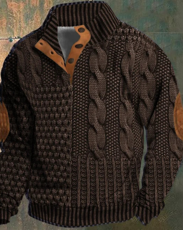 Halvoric | Rugged Comfort Men's Cable Knit Sweater