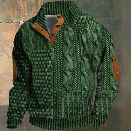 Halvoric | Rugged Comfort Men's Cable Knit Sweater