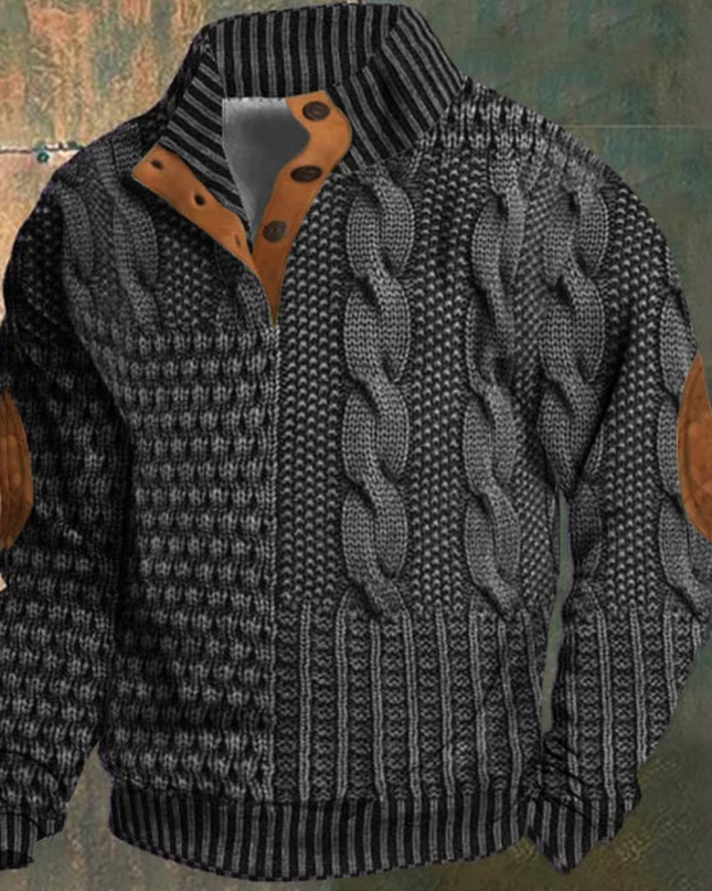 Halvoric | Rugged Comfort Men's Cable Knit Sweater
