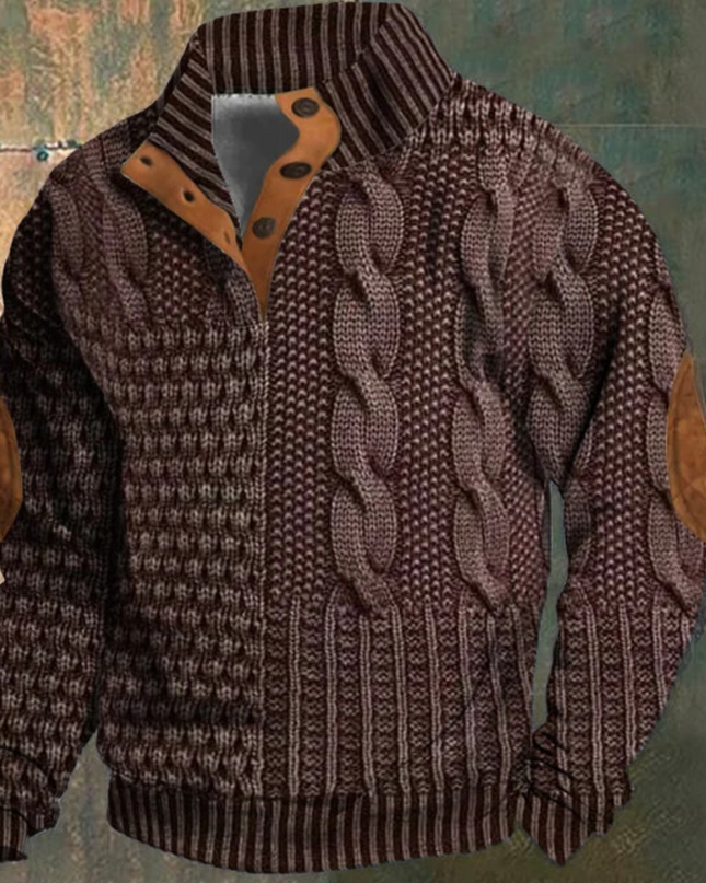 Halvoric | Rugged Comfort Men's Cable Knit Sweater